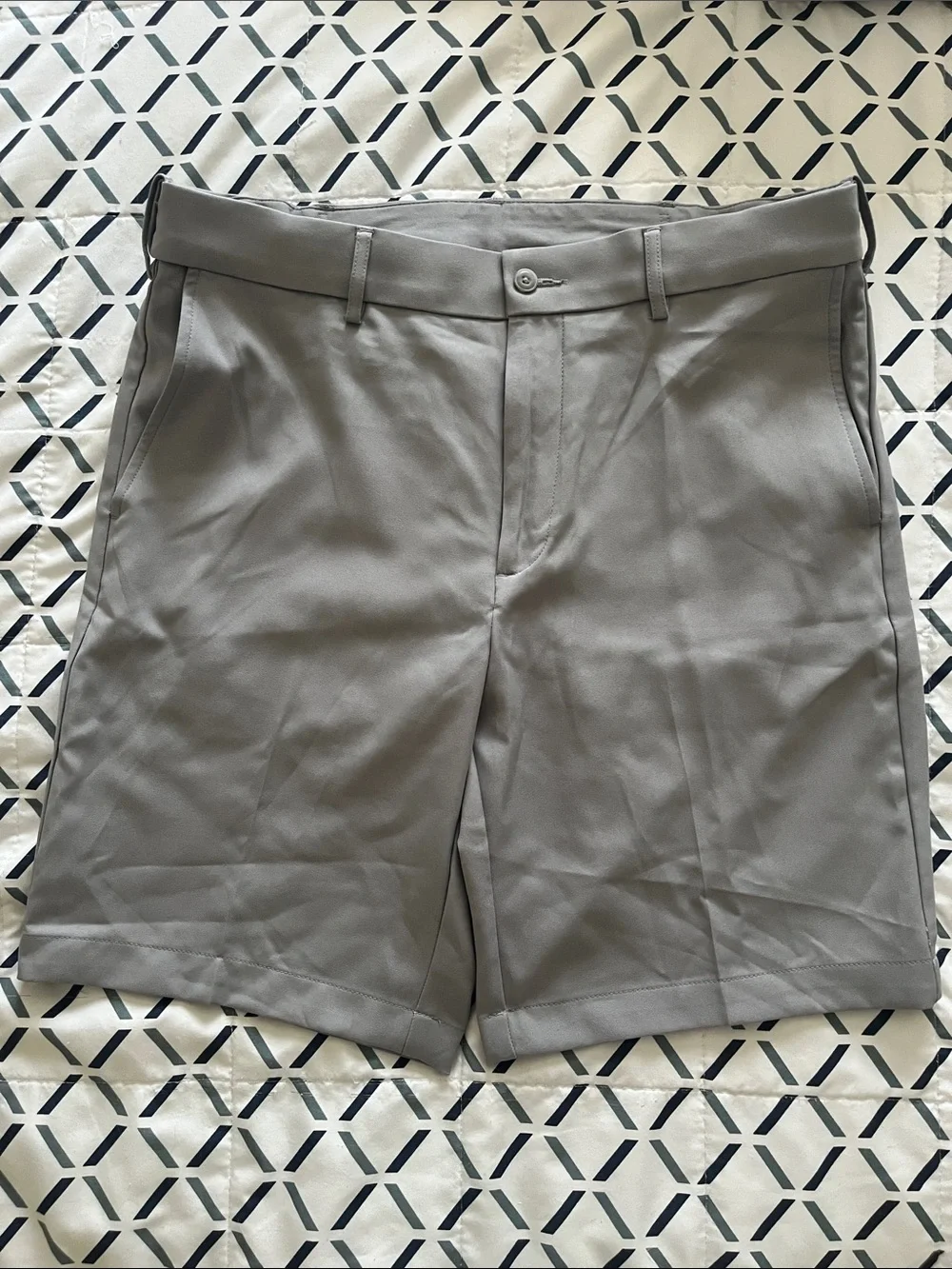 Grand Slam Grey Flat-Front Men's Shorts